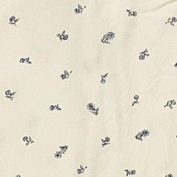 Cream Navy Floral Peplum Skirted Blouse - Picture 4 of 4